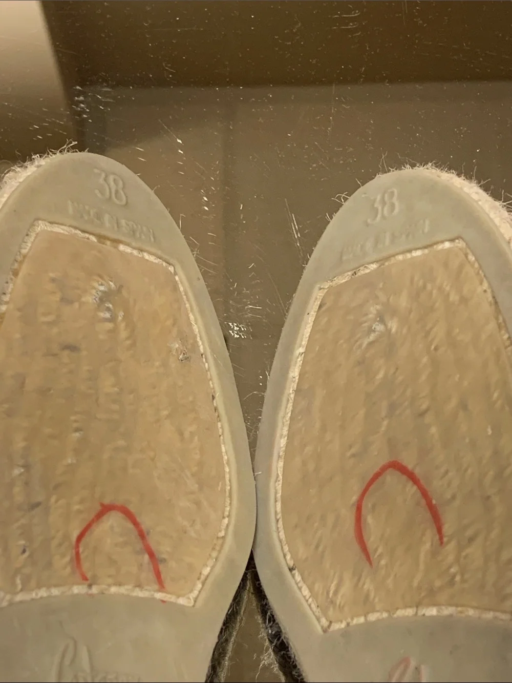Castaner red wedge  espadrilles size 38